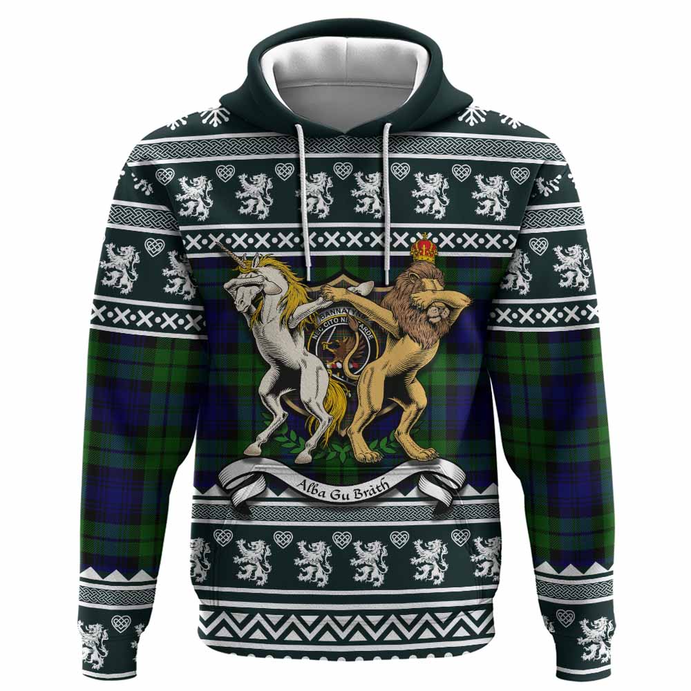 Bannatyne Clan Tartan Crest Christmas Hoodie Coat of Arms Funny Style - Tartan Vibes Clothing