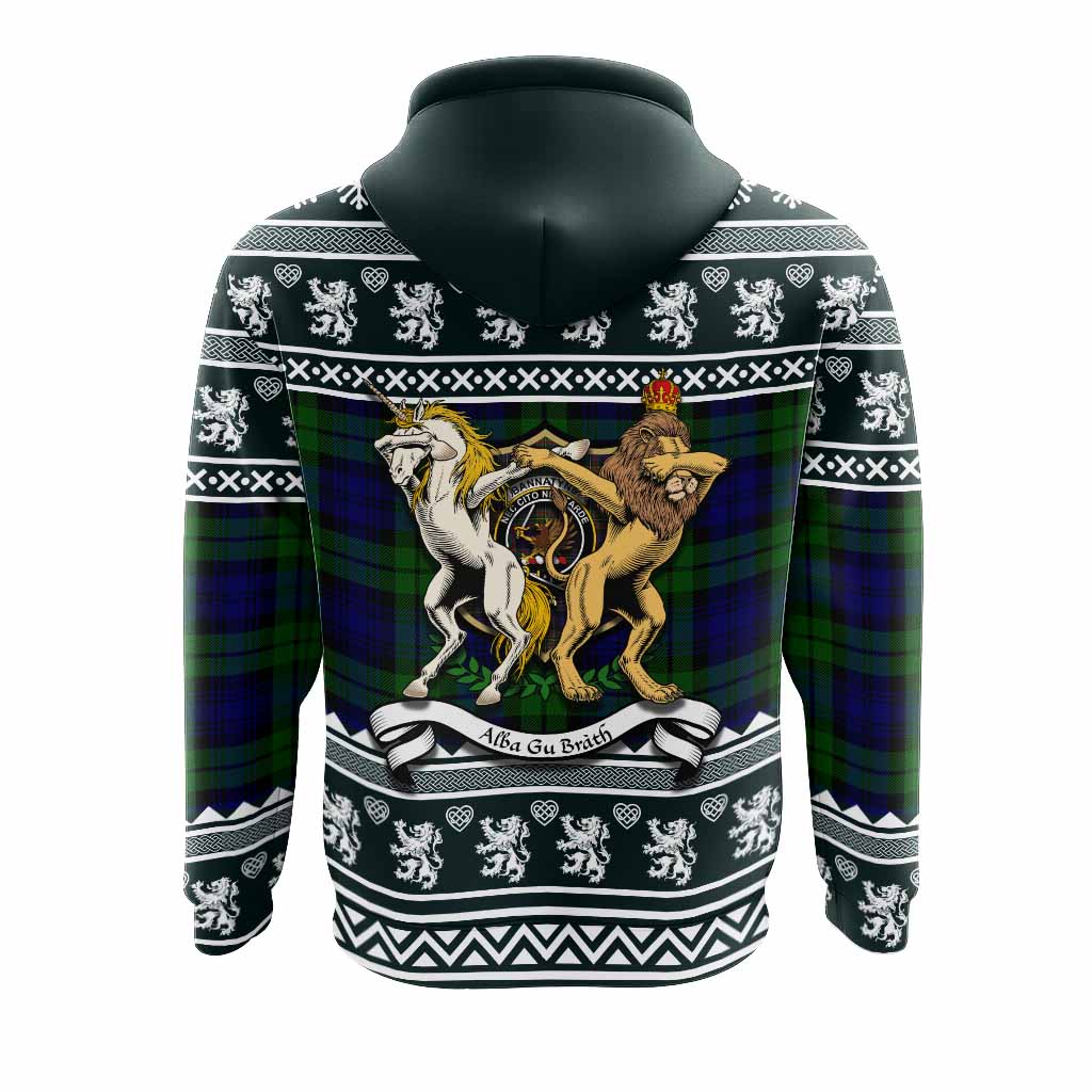 Bannatyne Clan Tartan Crest Christmas Hoodie Coat of Arms Funny Style - Tartan Vibes Clothing