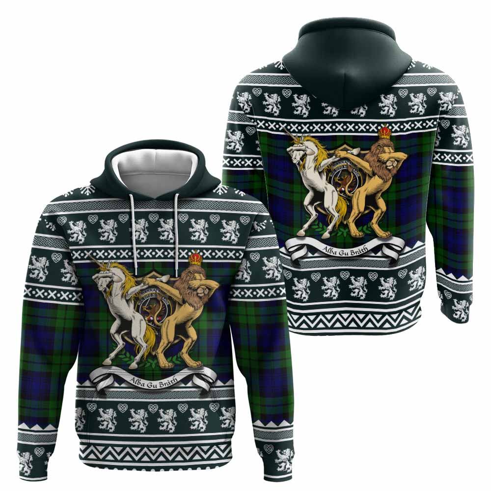 Bannatyne Clan Tartan Crest Christmas Hoodie Coat of Arms Funny Style - Tartan Vibes Clothing