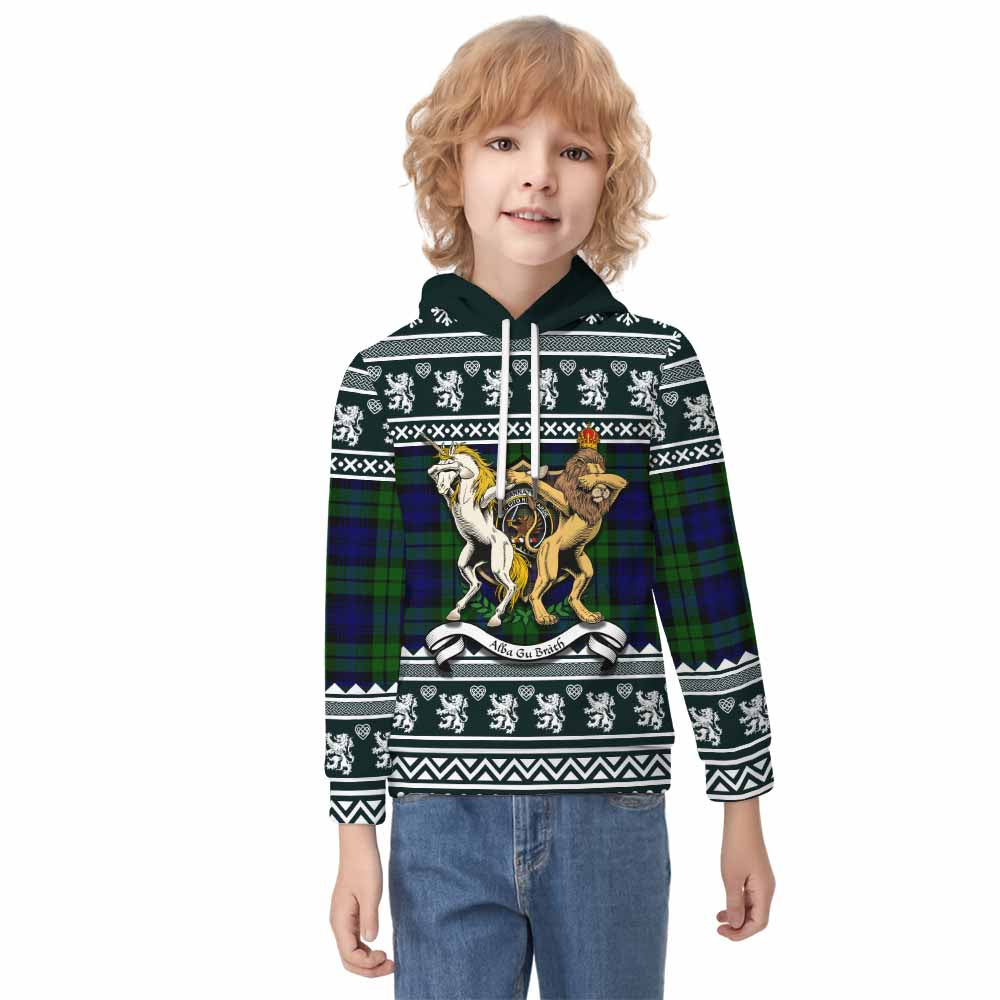 Bannatyne Clan Tartan Crest Christmas Kid Hoodie Coat of Arms Funny Style - Tartan Vibes Clothing