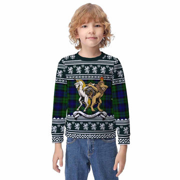 Bannatyne Clan Tartan Crest Christmas Kid Ugly Sweatshirt Coat of Arms Funny Style - Tartan Vibes Clothing