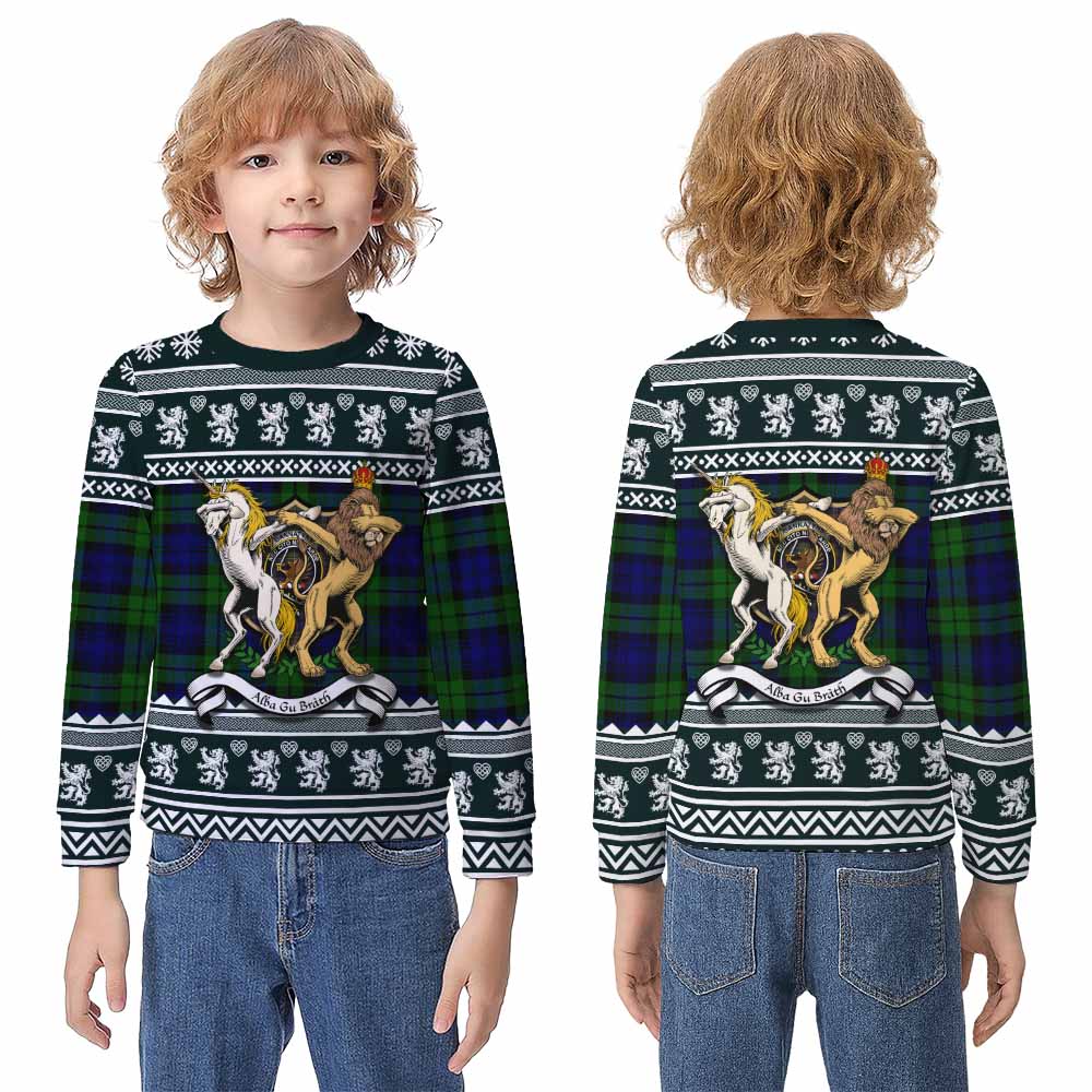 Bannatyne Clan Tartan Crest Christmas Kid Ugly Sweatshirt Coat of Arms Funny Style - Tartan Vibes Clothing