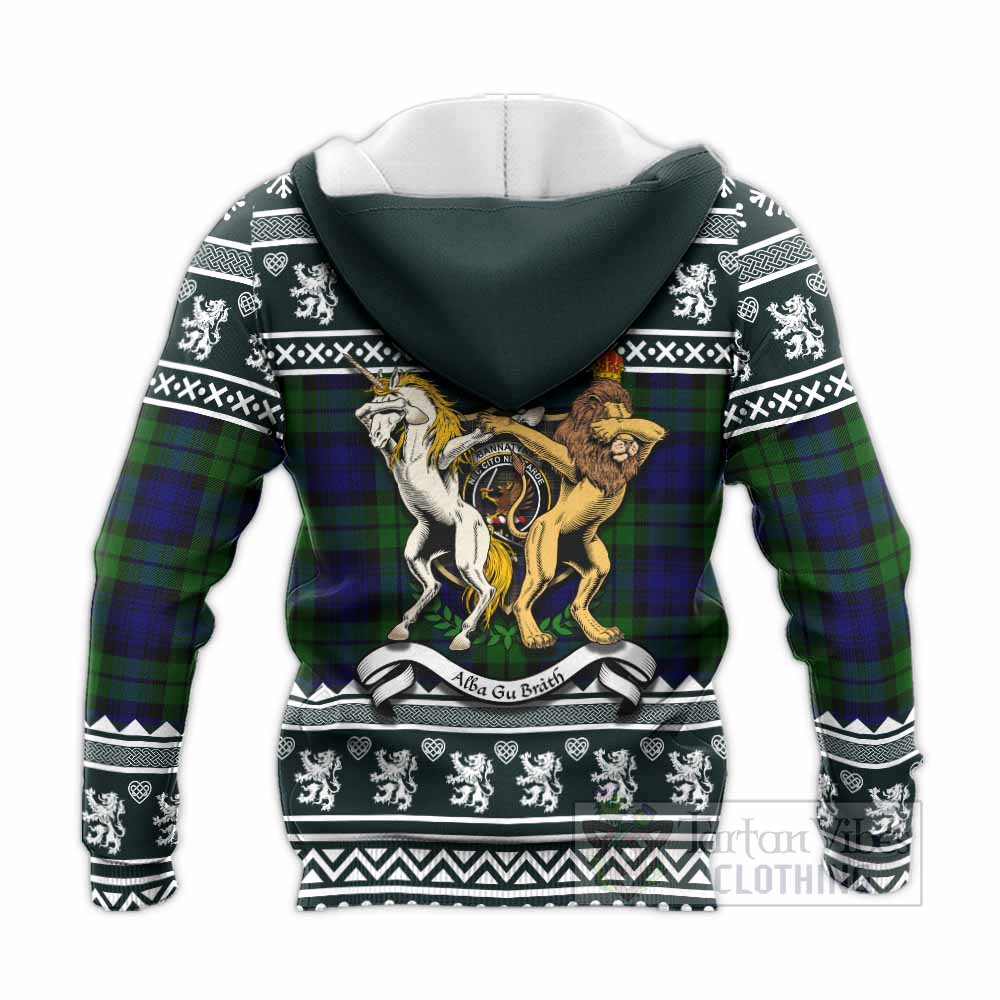 Bannatyne Clan Tartan Crest Christmas Knitted Hoodie Coat of Arms Funny Style - Tartan Vibes Clothing