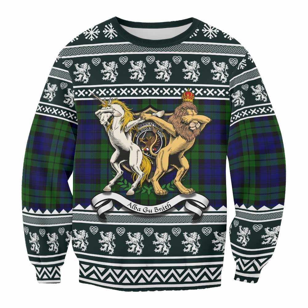 Bannatyne Clan Tartan Crest Christmas Sweatshirt Coat of Arms Funny Style - Tartan Vibes Clothing