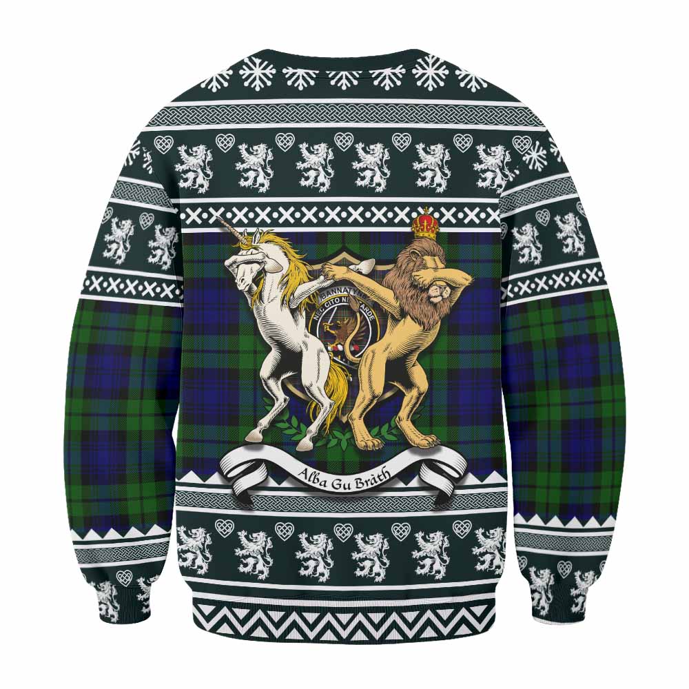 Bannatyne Clan Tartan Crest Christmas Sweatshirt Coat of Arms Funny Style - Tartan Vibes Clothing