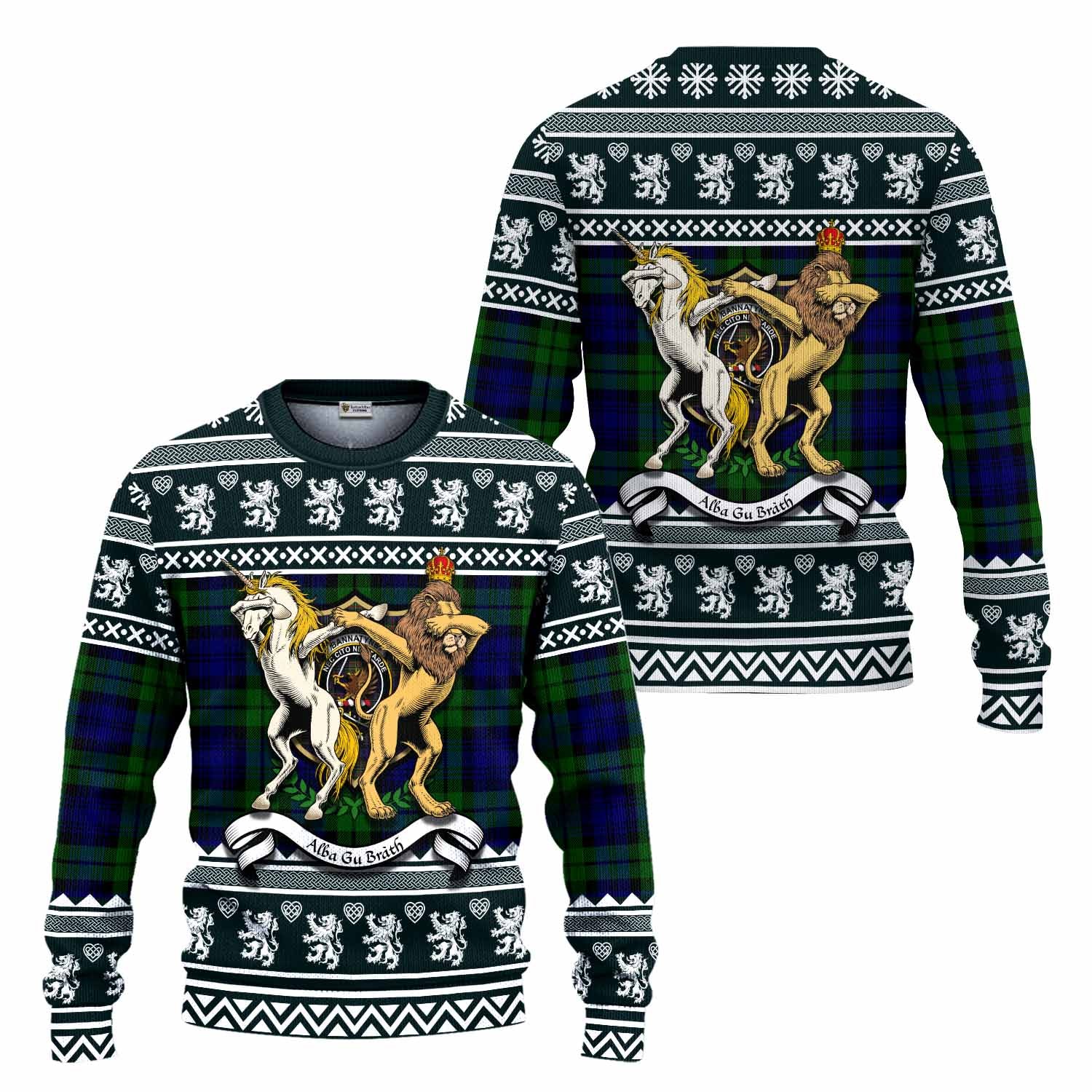 Bannatyne Clan Tartan Crest Christmas Ugly Sweater Coat of Arms Funny Style - Tartan Vibes Clothing