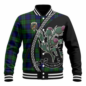 Bannatyne Family Crest Tartan Baseball Jacket Alba Thistle Inspired - Tartan Vibes Clothing