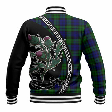 Bannatyne Family Crest Tartan Baseball Jacket Alba Thistle Inspired - Tartan Vibes Clothing