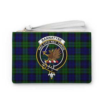 Tartan Vibes Clothing Bannatyne Family Crest Tartan Clutch Bag