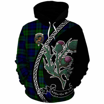 Bannatyne Family Crest Tartan Cotton Hoodie Alba Thistle Inspired - Tartan Vibes Clothing