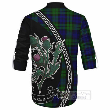Bannatyne Family Crest Tartan Ghillie Shirt Alba Thistle Inspired - Tartan Vibes Clothing