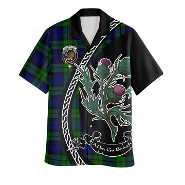 Bannatyne Family Crest Tartan Hawaiian Shirt Alba Thistle Inspired - Tartan Vibes Clothing