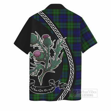 Bannatyne Family Crest Tartan Hawaiian Shirt Alba Thistle Inspired - Tartan Vibes Clothing