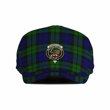 Bannatyne Family Crest Tartan Jeff Cap, Tartan Flat Cap