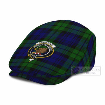 Bannatyne Family Crest Tartan Jeff Cap, Tartan Flat Cap