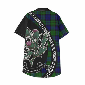 Bannatyne Family Crest Tartan Kid Hawaiian Shirt Alba Thistle Inspired - Tartan Vibes Clothing