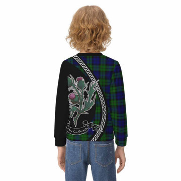 Bannatyne Family Crest Tartan Kid Knitted Sweatshirt Alba Thistle Inspired - Tartan Vibes Clothing