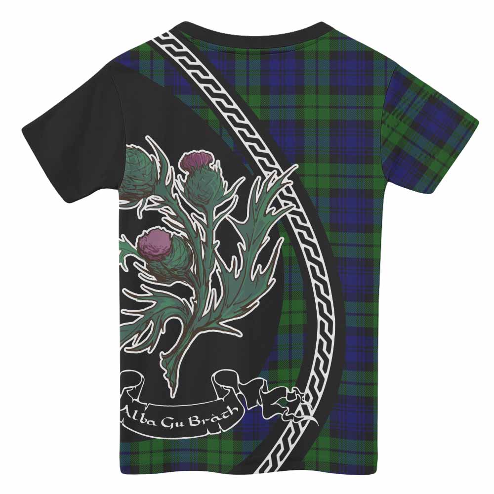 Bannatyne Family Crest Tartan Kid T-shirt Alba Thistle Inspired - Tartan Vibes Clothing