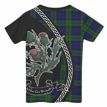 Bannatyne Family Crest Tartan Kid T-shirt Alba Thistle Inspired - Tartan Vibes Clothing