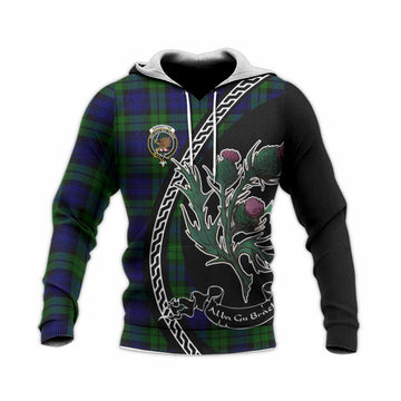 Bannatyne Family Crest Tartan Knitted Hoodie Alba Thistle Inspired - Tartan Vibes Clothing
