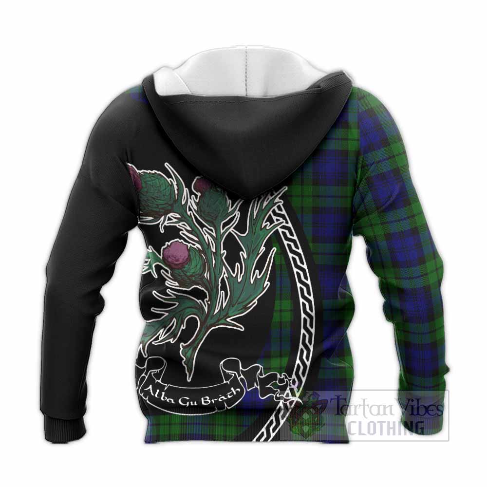 Bannatyne Family Crest Tartan Knitted Hoodie Alba Thistle Inspired - Tartan Vibes Clothing