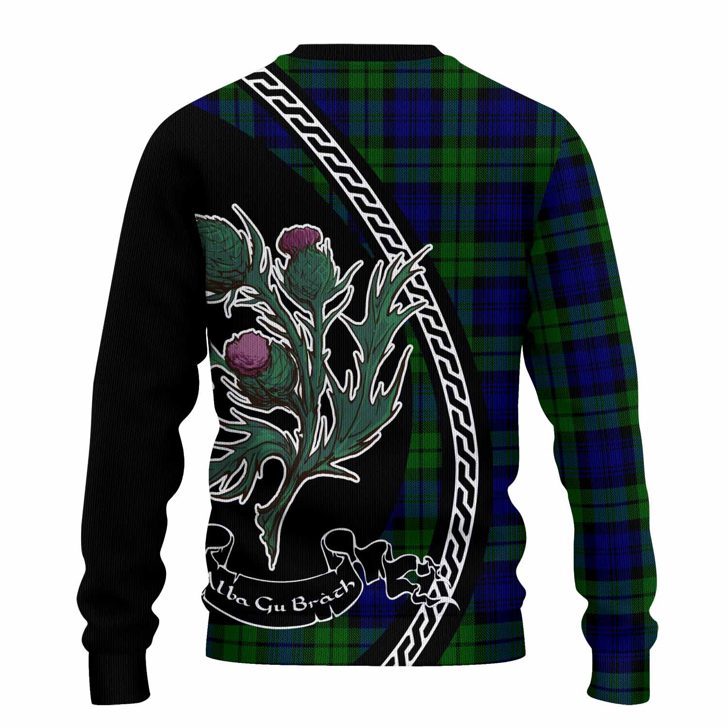 Bannatyne Family Crest Tartan Knitted Sweater Alba Thistle Inspired - Tartan Vibes Clothing