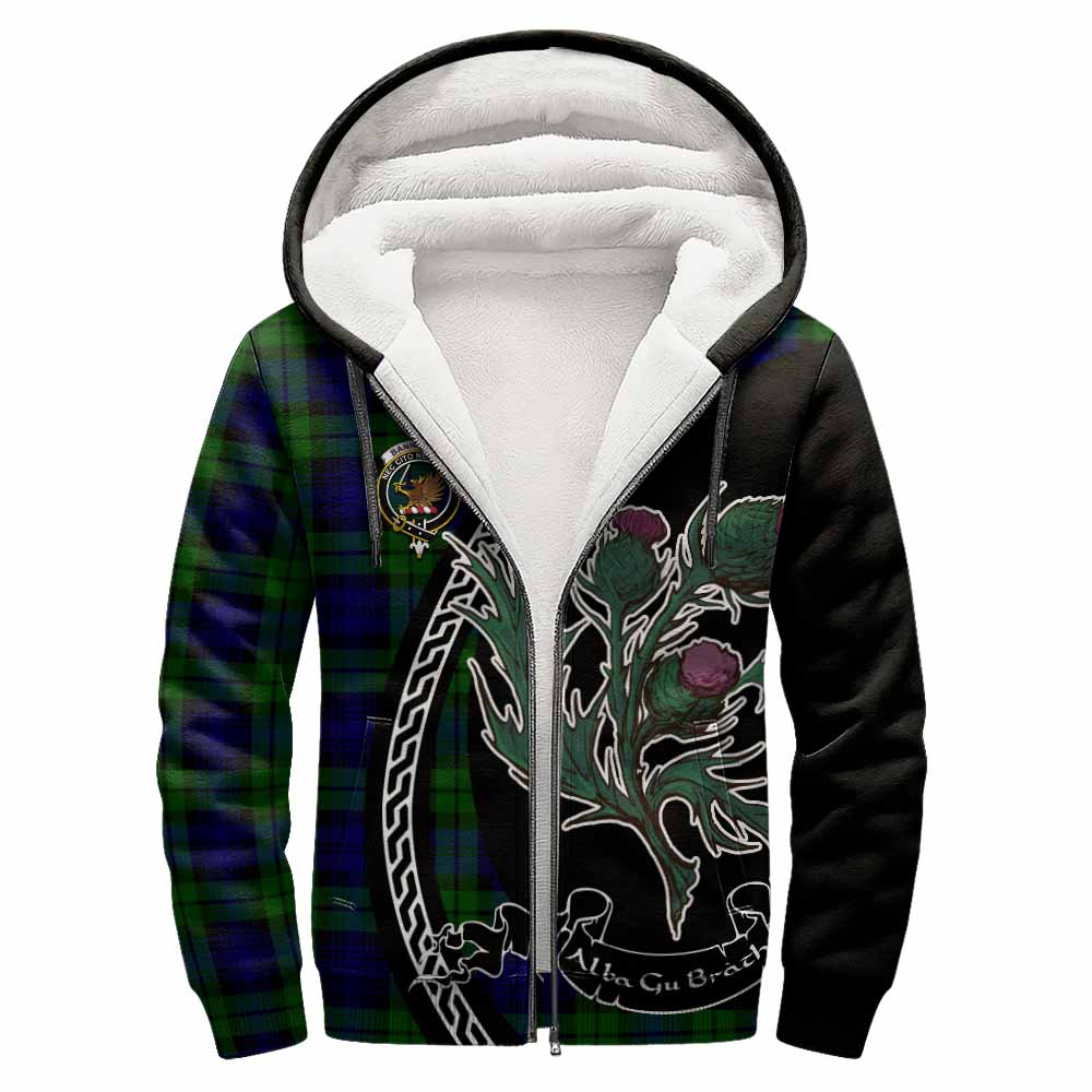 Bannatyne Family Crest Tartan Sherpa Hoodie Alba Thistle Inspired - Tartan Vibes Clothing
