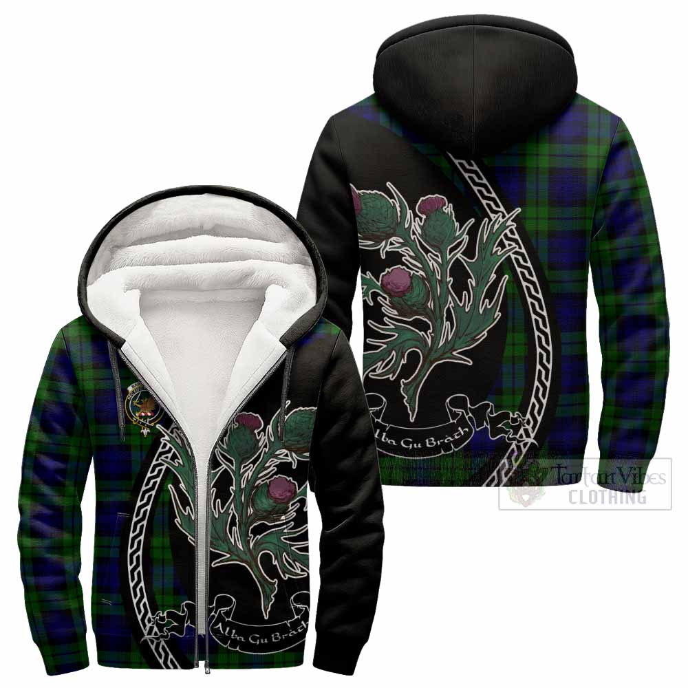 Bannatyne Family Crest Tartan Sherpa Hoodie Alba Thistle Inspired - Tartan Vibes Clothing