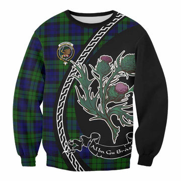 Bannatyne Family Crest Tartan Sweatshirt Alba Thistle Inspired - Tartan Vibes Clothing