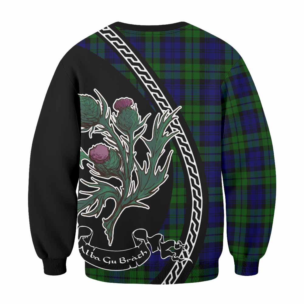 Bannatyne Family Crest Tartan Sweatshirt Alba Thistle Inspired - Tartan Vibes Clothing