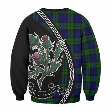 Bannatyne Family Crest Tartan Sweatshirt Alba Thistle Inspired - Tartan Vibes Clothing