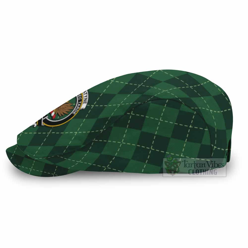 Bannatyne Scottish Family Crest Flat Cap Green Argyle Classic Style - Tartan Vibes Clothing