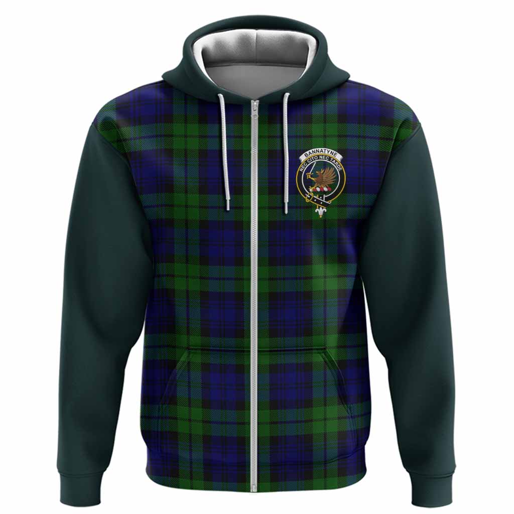 Bannatyne Tartan Accent Hoodie with Family Crest