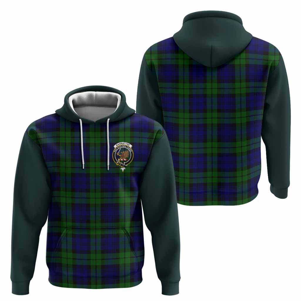 Bannatyne Tartan Accent Hoodie with Family Crest