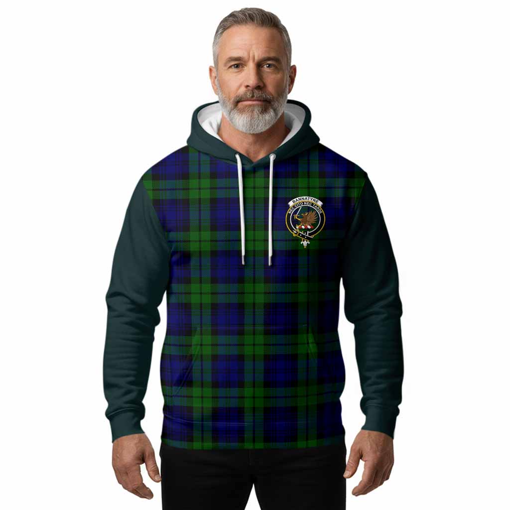 Bannatyne Tartan Accent Hoodie with Family Crest