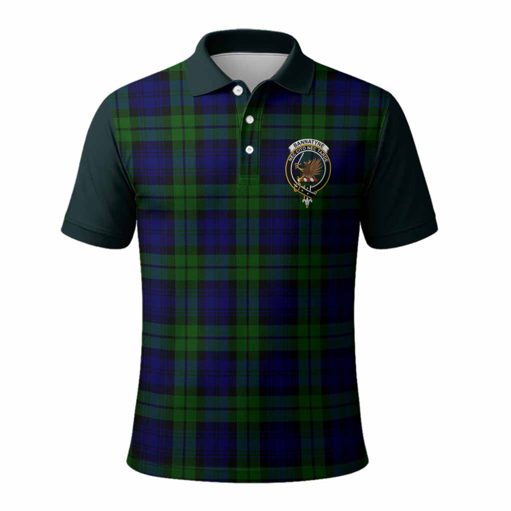 Bannatyne Tartan Accent Polo Shirt with Family Crest
