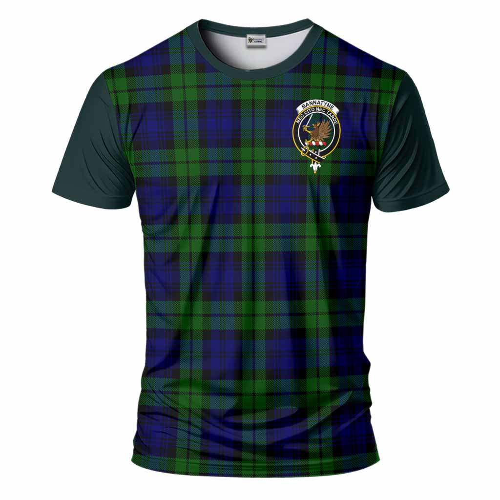 Bannatyne Tartan Accent T-Shirt with Family Crest