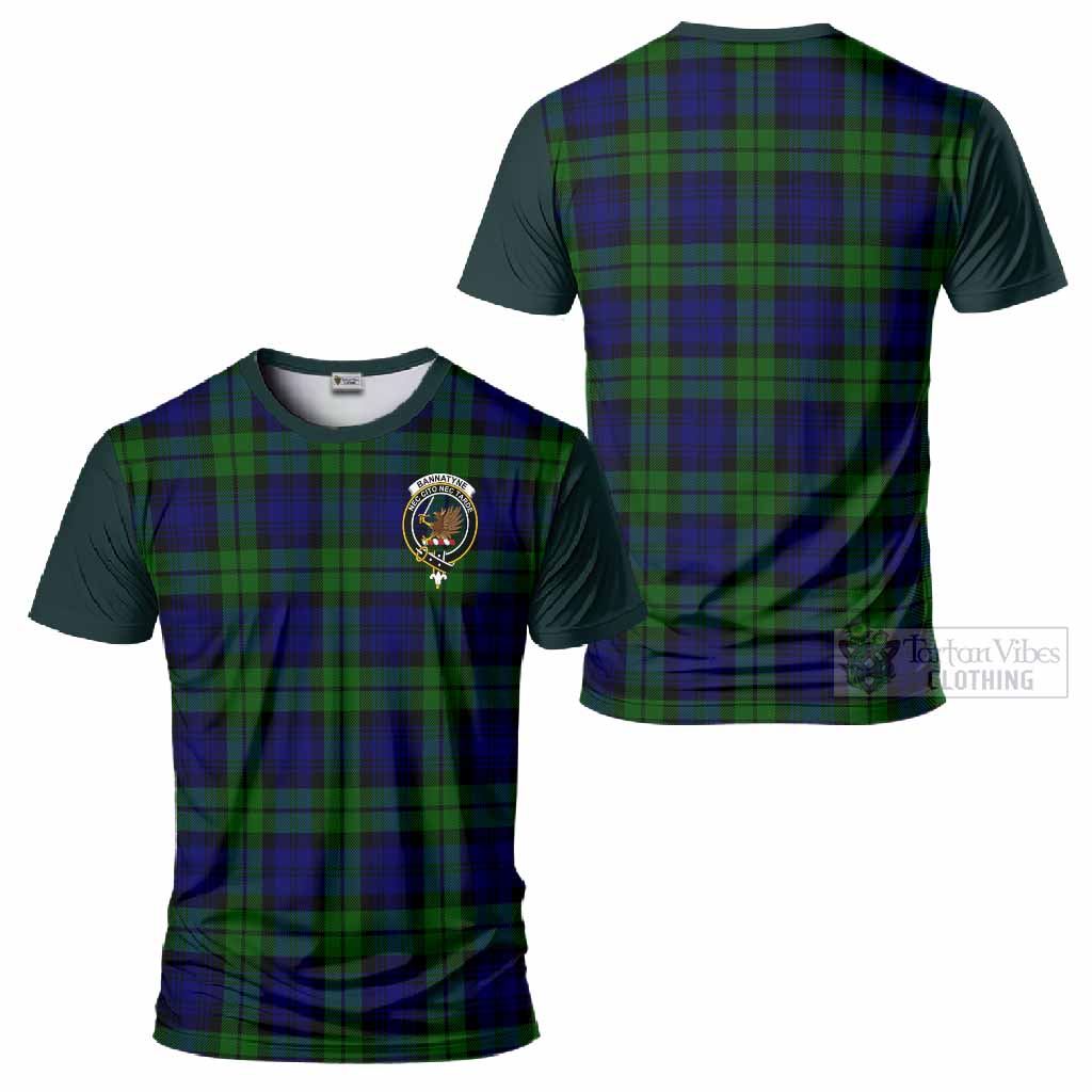 Bannatyne Tartan Accent T-Shirt with Family Crest