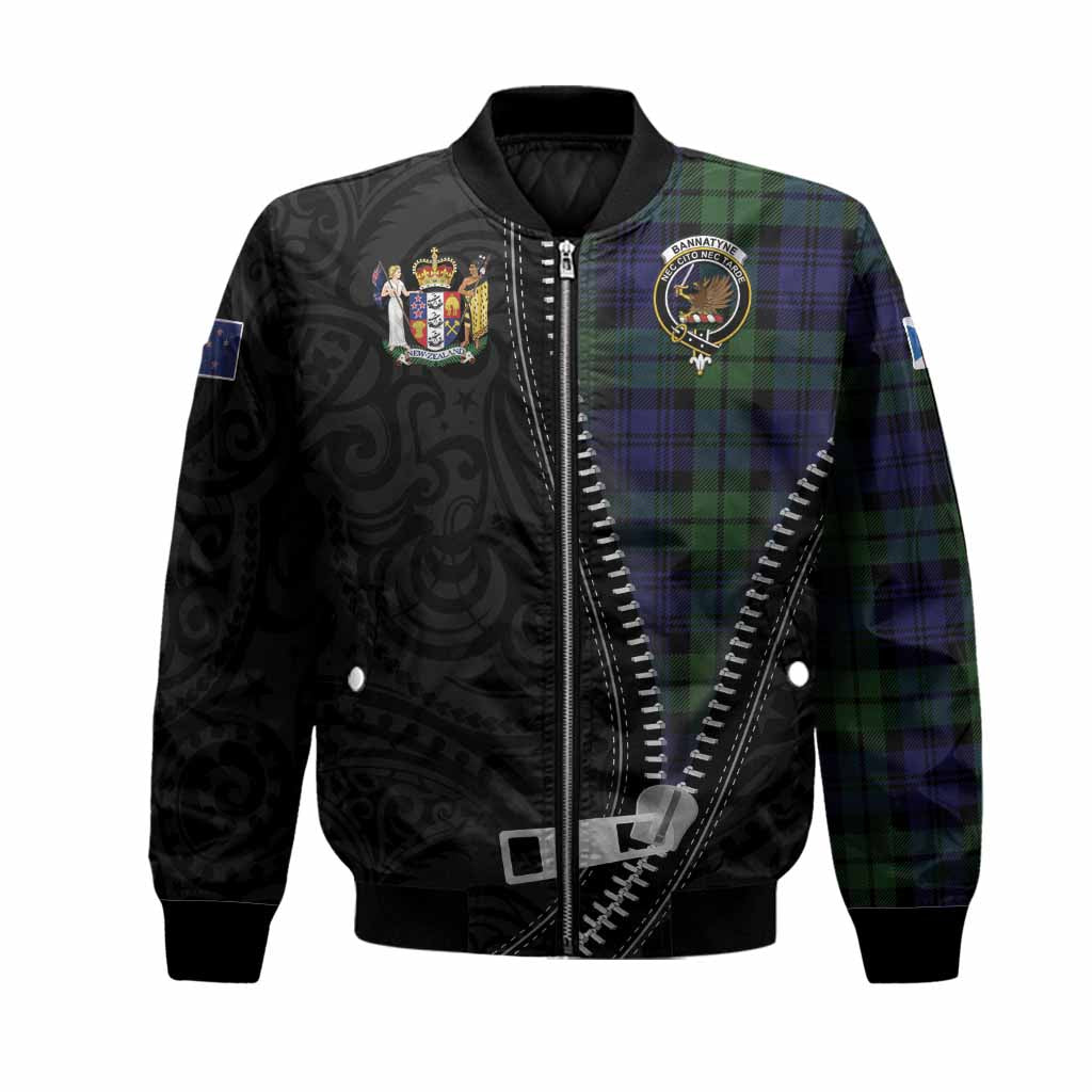Bannatyne Tartan Bomber Jacket New Zealand Pattern Unique Zipper Stylized