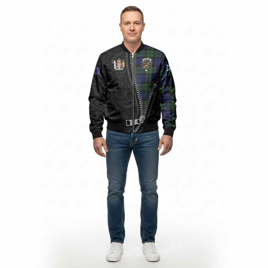 Bannatyne Tartan Bomber Jacket New Zealand Pattern Unique Zipper Stylized