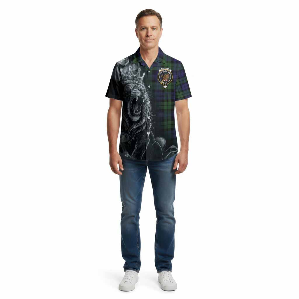 Bannatyne Tartan Cotton Hawaiian Shirt Roaring Lion Heritage