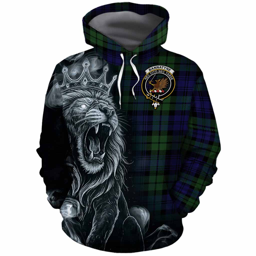 Bannatyne Tartan Cotton Hoodie Roaring Lion Heritage