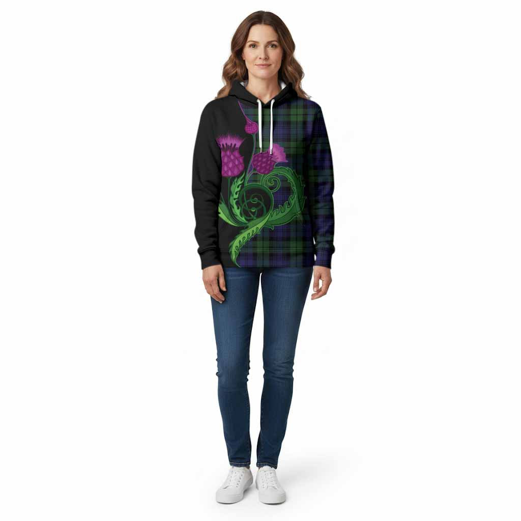 Bannatyne Tartan Cotton Hoodie Traditional Scottish Thistle