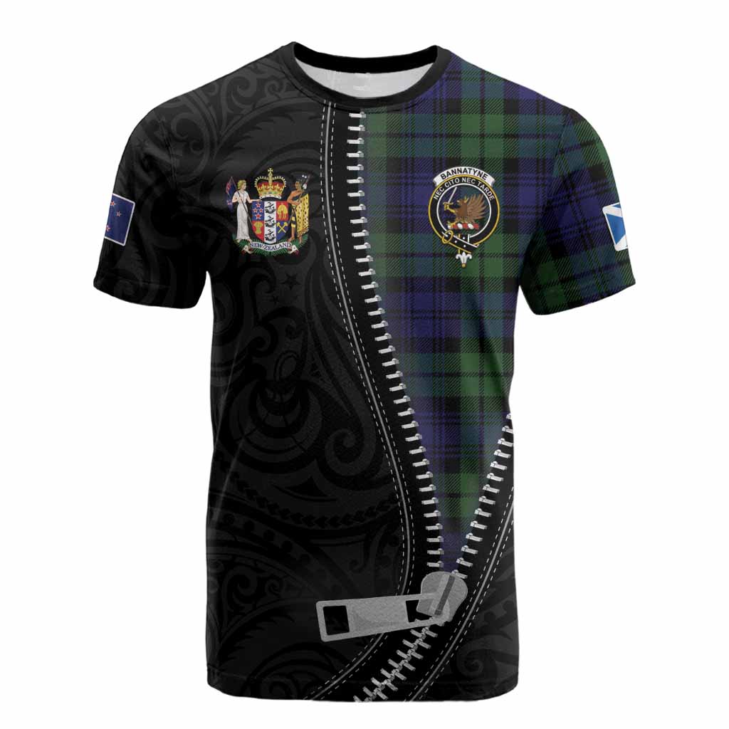 Bannatyne Tartan Cotton T-shirt New Zealand Pattern Unique Zipper Stylized