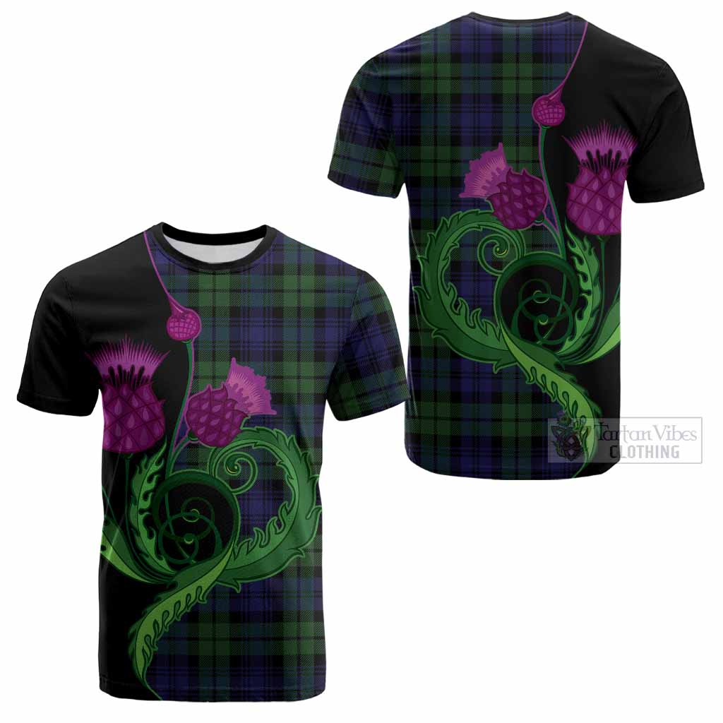 Bannatyne Tartan Cotton T-shirt Traditional Scottish Thistle