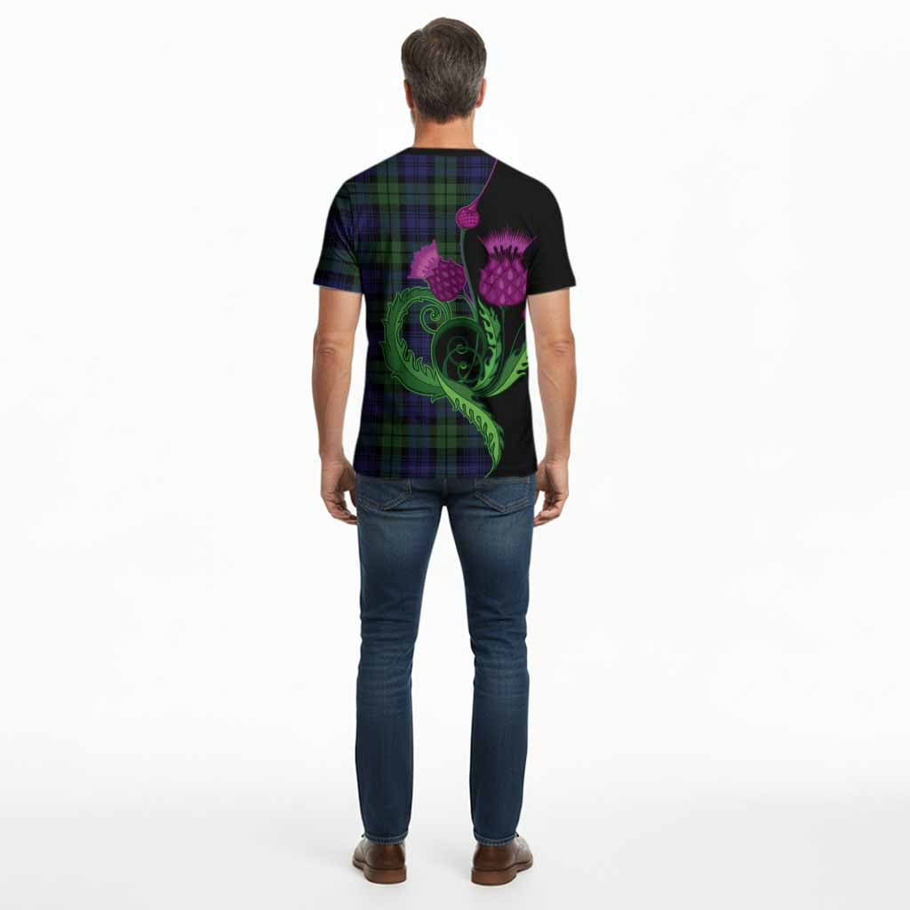 Bannatyne Tartan Cotton T-shirt Traditional Scottish Thistle
