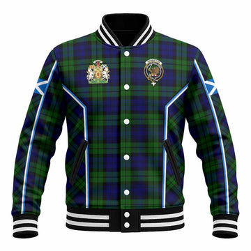 Bannatyne Tartan Crest Baseball Jacket Scotland Coat of Arm Flag Style - Tartan Vibes Clothing