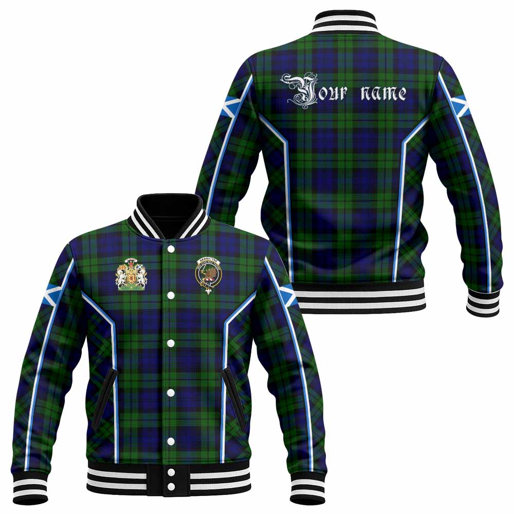 Bannatyne Tartan Crest Baseball Jacket Scotland Coat of Arm Flag Style - Tartan Vibes Clothing