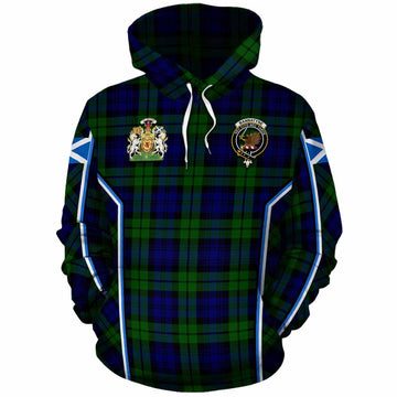 Bannatyne Tartan Crest Cotton Hoodie Scotland Coat of Arm Flag Style - Tartan Vibes Clothing