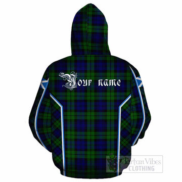 Bannatyne Tartan Crest Cotton Hoodie Scotland Coat of Arm Flag Style - Tartan Vibes Clothing
